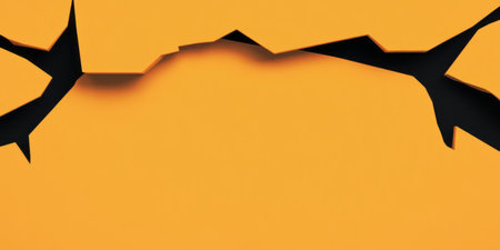 Creative banner design featuring amber chunks and empty space for versatile applications in...