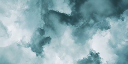 Nebula cloud texture with swirling hues of blue and gray, creating a cosmic atmosphere