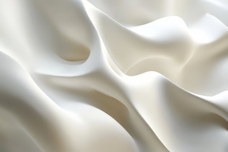 Flowing liquid-like texture with gentle curves and soft lighting for digital design projectsの写真素材