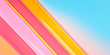 Brightly colored banner with contrasting empty space and velvet edges showcasing vibrant colors and clean shadowsの素材