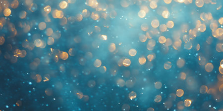 Glimmering starfield texture with shimmering lights in a vibrant blue backgroundの写真素材