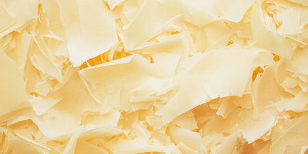 Texture of finely shaved parmesan cheese perfect for culinary applications and garnishesの素材