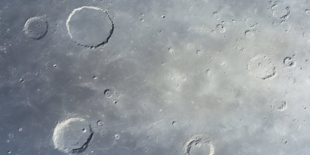 Texture of lunar basalt showcasing cratered surface features and geological formations from the...