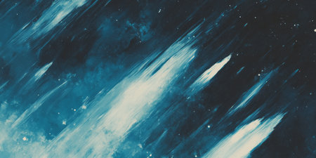Textured representation of comet tails creating a cosmic display in a starry night sky