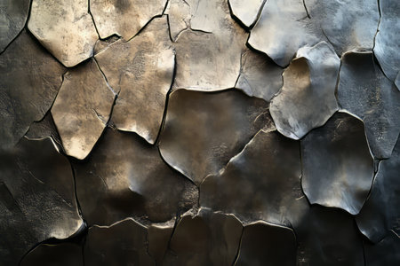 3D metallic surface texture featuring polished and matte contrasts with an abstract design