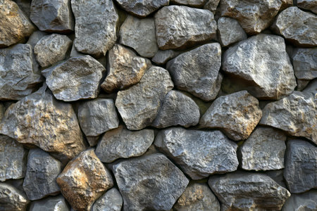 Detailed rough texture of a 3D rock surface showcasing natural variations and rugged featuresの写真素材