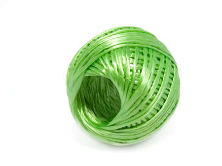 clew of rope on a white backgroundの写真素材