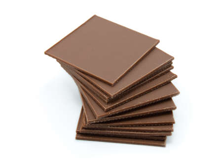  chocolate in bars isolated on whiteの写真素材