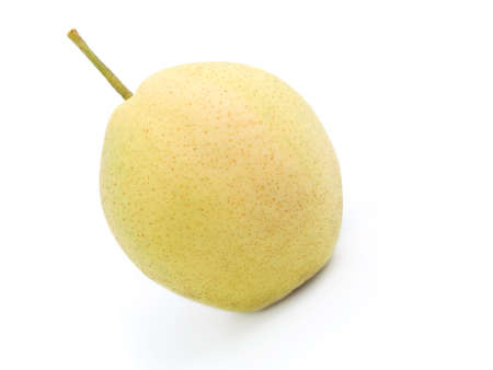 asian nashi pears on white background.の写真素材