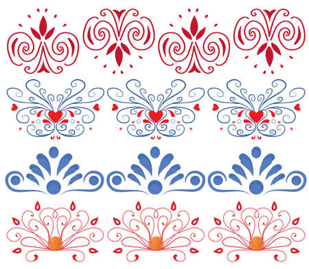 set of ornament のイラスト素材