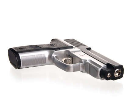 Toy gun isolated on white background の写真素材