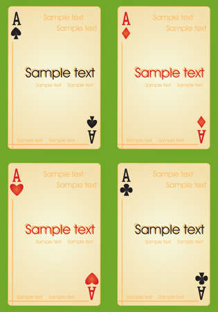 Various business cards. four acesのイラスト素材