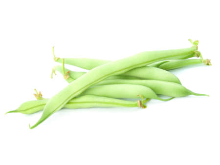 fresh green peas on a white background 
の写真素材