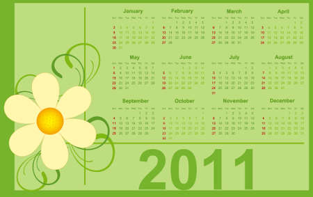 2011 Calendar. Abstract Backgroundのイラスト素材
