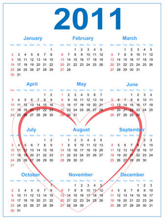 2011 Calendarのイラスト素材