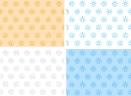 set of snowflakes backgroundのイラスト素材