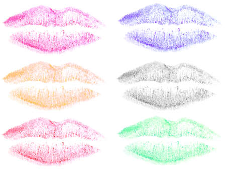 Collection print of lips 