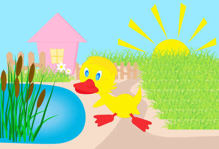 duckling,  all characters are on separate layers. のイラスト素材