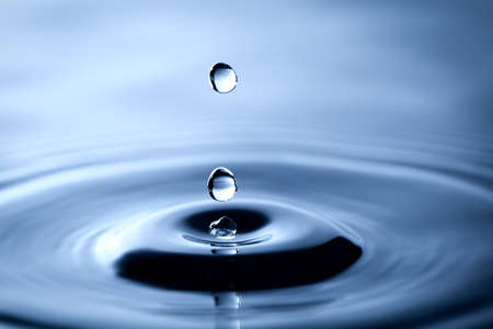 Water drop falling to a liquid surface