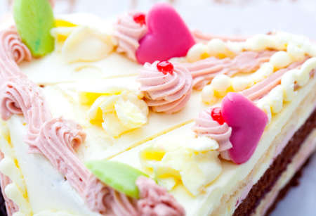 Valentine cupcake with a heartの写真素材