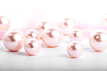 Pearl isolated on whiteの写真素材