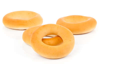 Russian or Ukrainian donut (Bublik), On White Backgroundの写真素材