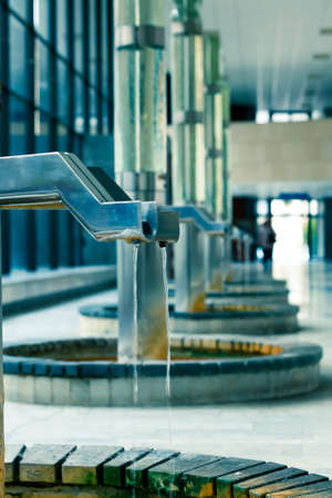 KARLOVY VARY (CARLSBAD), CZECH REPUBLIC  - DECEMBER 8,2014: Termal mineral spring in Karlovy Vary (Carlsbad) -- famous spa city in western Bohemia, very popular tourist destination in Czech Republic (famous for its hot springs)のeditorial素材