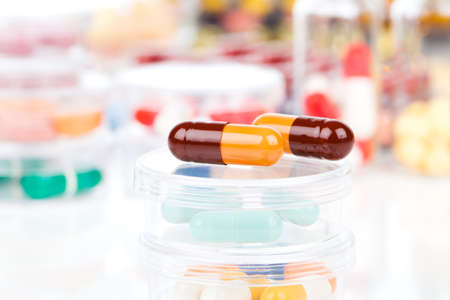 Colorful medical capsules