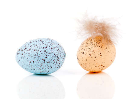 Easter eggs isolated on white background