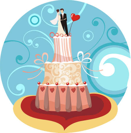  	wedding cakeのイラスト素材