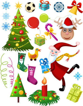 christmas setのイラスト素材