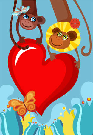 vector illustration for a Valentines dayのイラスト素材