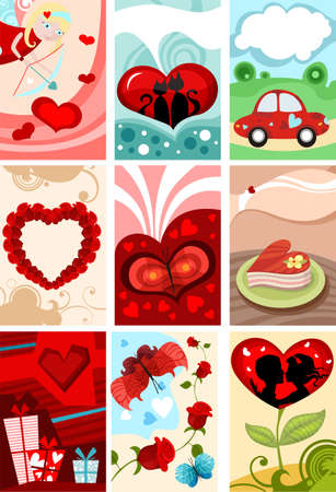 valentine cardのイラスト素材