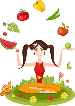 healthy life-styleのイラスト素材