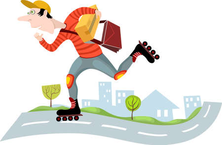 mail carrierのイラスト素材