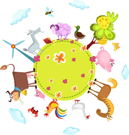 farm setのイラスト素材