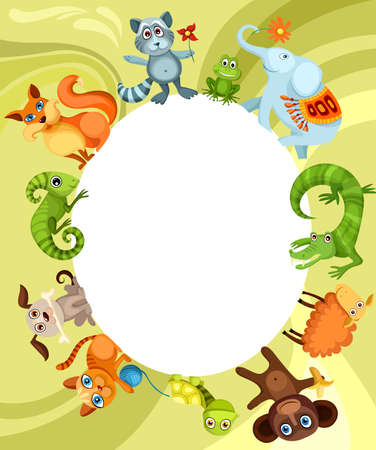 animal cardのイラスト素材