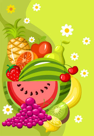 fruit cardのイラスト素材
