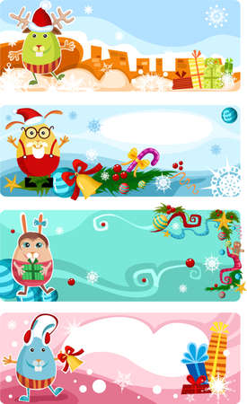christmas card setのイラスト素材