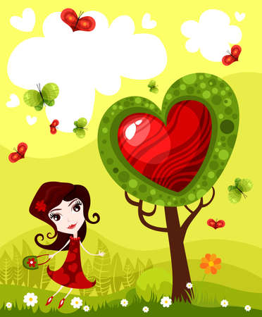 valentine cardのイラスト素材