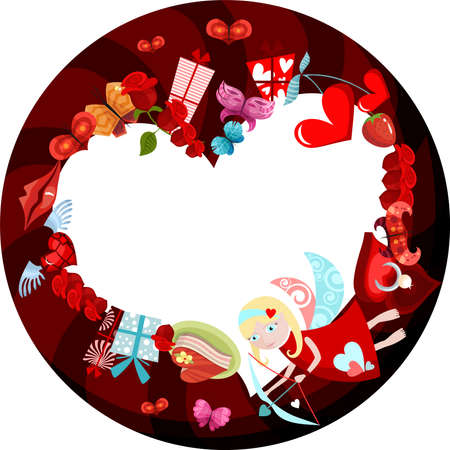 valentine cardのイラスト素材