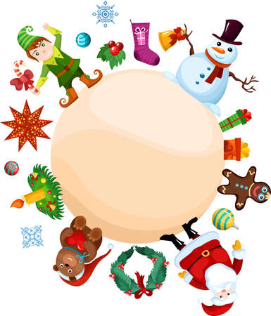christmas setのイラスト素材
