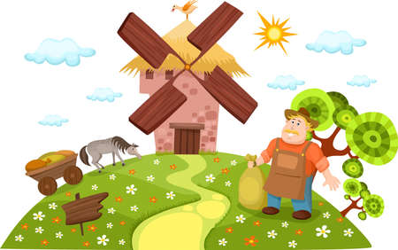 windmillのイラスト素材