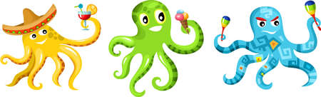 octopus setのイラスト素材