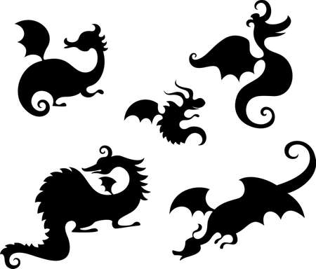 dragon setのイラスト素材