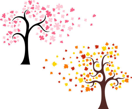 tree setのイラスト素材