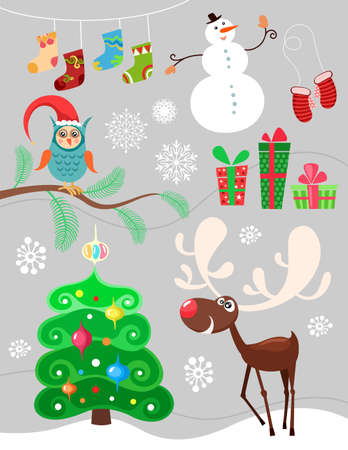 christmas setのイラスト素材