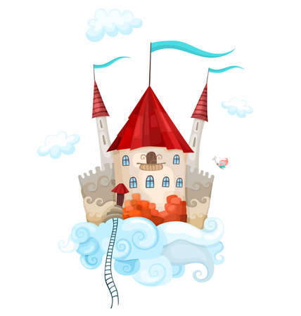 sky castleのイラスト素材