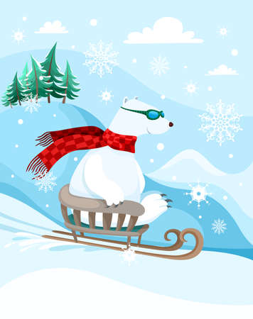 Winter fun illustration.のイラスト素材