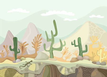 Desert landscapeのイラスト素材